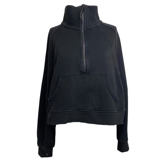 Lululemon Oversized Scuba Funnel Neck Half Zip Cropped Hoodie - Picture 1 of 16